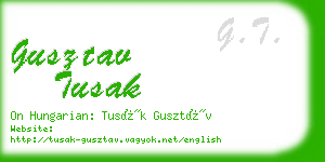 gusztav tusak business card